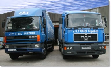Two of JCY Steel 's Fleet of Lorries